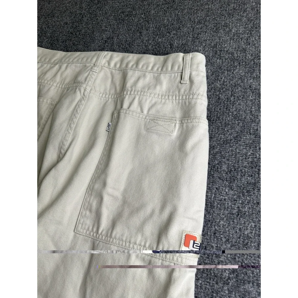 Mens 90s Levis Carpenter Work Pants Made in Hong Kong Beige, Size 34x30